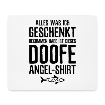 Angler Angeln Angelrute Lustiges Fischer - Mousepad (Querformat) - Weiß - Vorne