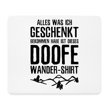 Wandern Bergsteiger Lustiges Wander - Mousepad (Querformat) - Weiß - Vorne