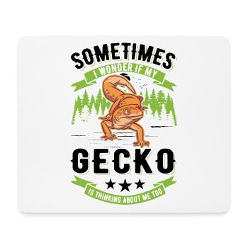 Gecko Cadeau Léopard Gecko - Tapis de souris (format paysage) - blanc - Devant