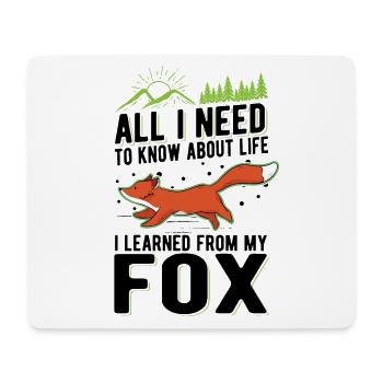 Fuchs Geschenk Rotfuchs - Mousepad (Querformat) - Weiß - Vorne