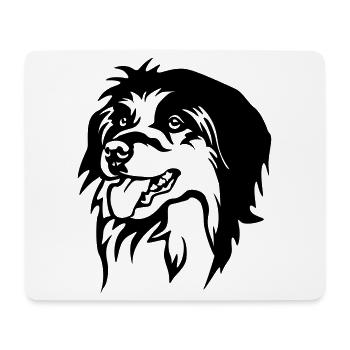 Berger des Pyrénées Kopf - Mouse Pad (horizontal) - white - Front