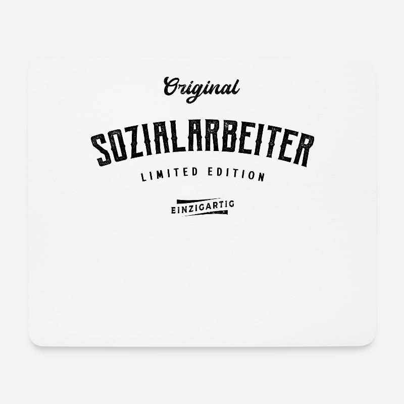 Sozialarbeiter Limited Edition - Mousepad (Querformat) - Weiß