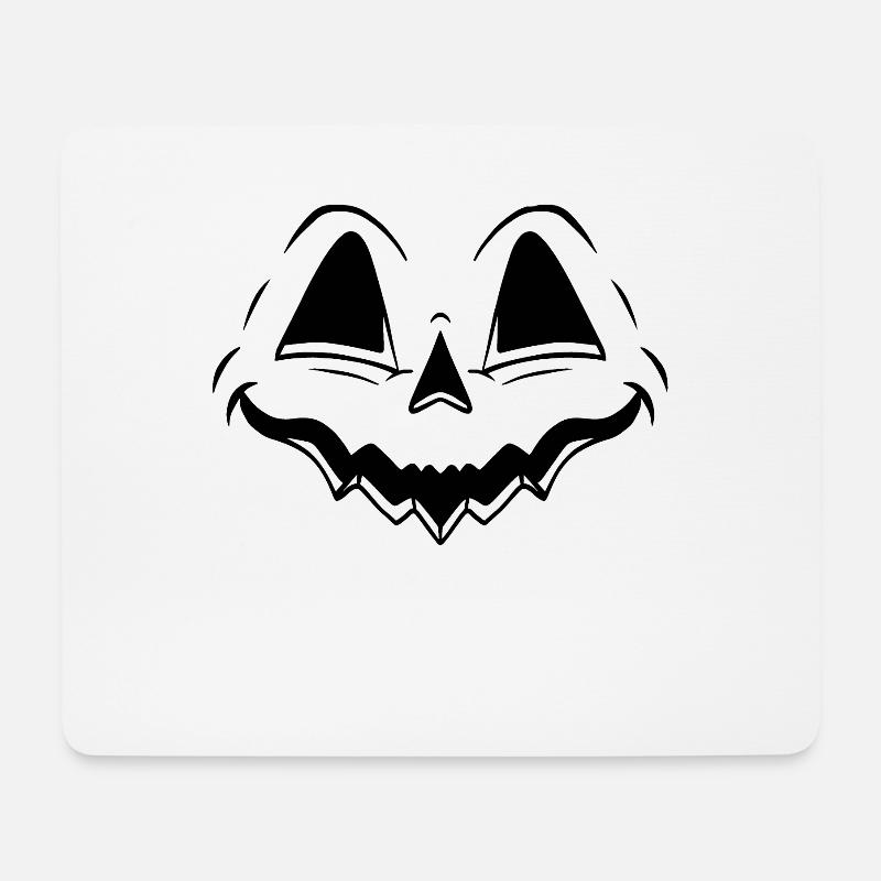 Squash Pumpkin Face Pumpkin Head Halloween - Mousepad (Querformat) - Weiß