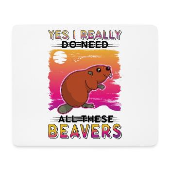 Beaver Beaver Dam Gift Beaver - Mouse Pad (horizontal) - white - Front