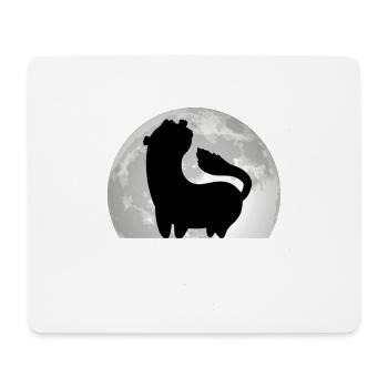 Frettchen Mond Ferret Wiesel - Mousepad (Querformat) - Weiß - Vorne