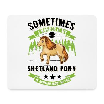 Shetland Pony Cadeau Shetland Pony Shetty - Tapis de souris (format paysage) - blanc - Devant