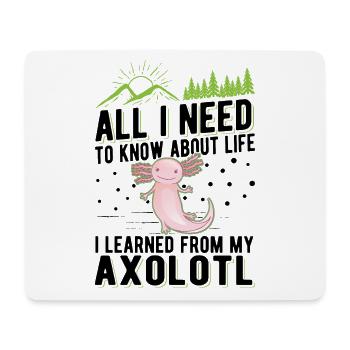 Axolotl Gift Tailed Amphibian - Mouse Pad (horizontal) - white - Front