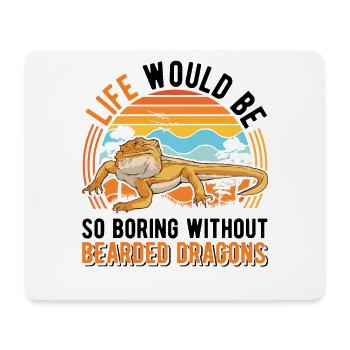 Bearded Dragon Gift Bearded Dragon Pogona - Mouse Pad (horizontal) - white - Front
