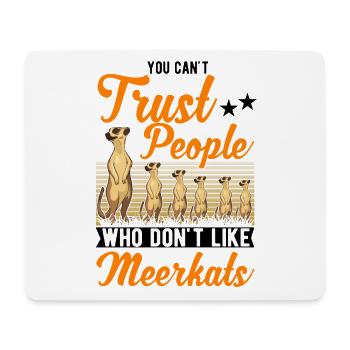 Meerkat Gift Meerkat - Mouse Pad (horizontal) - white - Front
