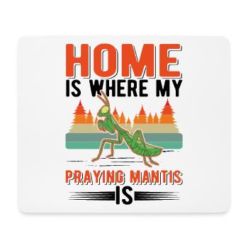 Gottesanbeterin Zuhause Mantis Fangschrecke - Mousepad (Querformat) - Weiß - Vorne