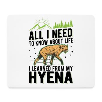 Hyäne Geschenk Erdwolf Hyena - Mousepad (Querformat) - Weiß - Vorne