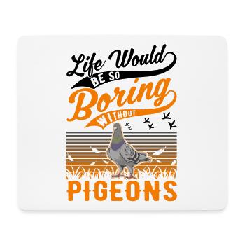 Pigeon Cadeau Pigeon Fancier City Pigeon Pigeonnier Pigeon Transporteur Pigeon - Tapis de souris (format paysage) - blanc - Devant