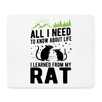 Rat Propriétaire de rat domestique - Tapis de souris (format paysage) - blanc - Devant