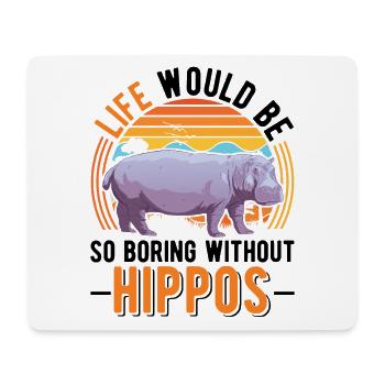 Hippo Gift Hippo Hippo - Mouse Pad (horizontal) - white - Front