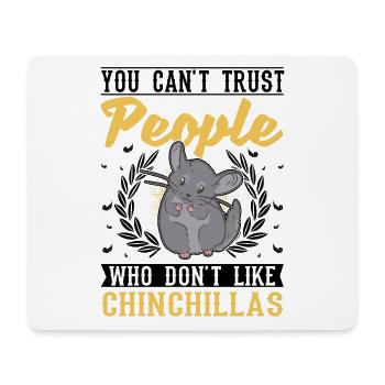 Chinchilla Gift Woolly Short-tailed Chinchilla - Mouse Pad (horizontal) - white - Front