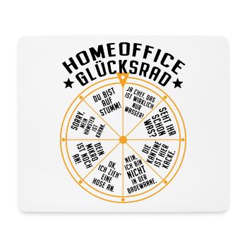 Homeoffice Glücksrad Büro Heimarbeit Home Office - Mousepad (Querformat) - Weiß - Vorne
