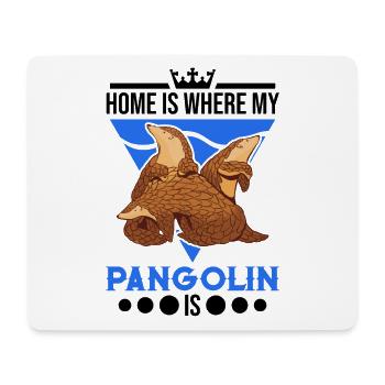 Zuhause ist wo mein Pangolin ist - Mousepad (Querformat) - Weiß - Vorne