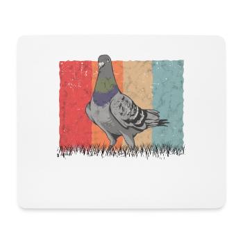 Taube Retro Taubenzüchter Vintage - Mousepad (Querformat) - Weiß - Vorne
