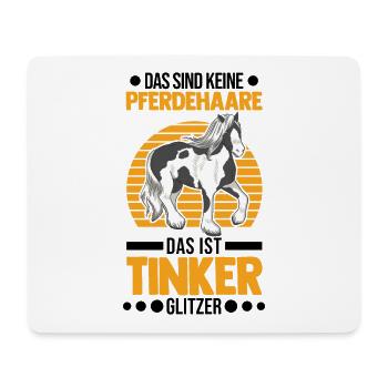 Irish Tinker Parfüm Glitzer Tinkerpferd - Mousepad (Querformat) - Weiß - Vorne