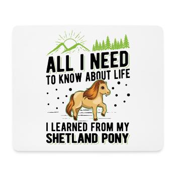Poney Shetland Poney Shetland Shetty - Tapis de souris (format paysage) - blanc - Devant