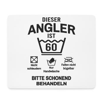 Angler 60. Geburtstag Angeln Lustig 60 Jahre - Mousepad (Querformat) - Weiß - Vorne