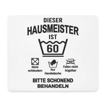 Dieser Hausmeister ist 60 Jahre alt - Mousepad (Querformat) - Weiß - Vorne