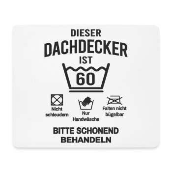 60. Geburtstag Dachdecker Lustig 60 Jahre - Mousepad (Querformat) - Weiß - Vorne
