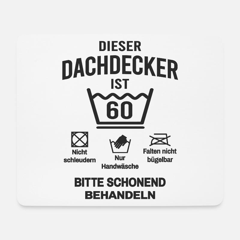 60. Geburtstag Dachdecker Lustig 60 Jahre - Mousepad (Querformat) - Weiß
