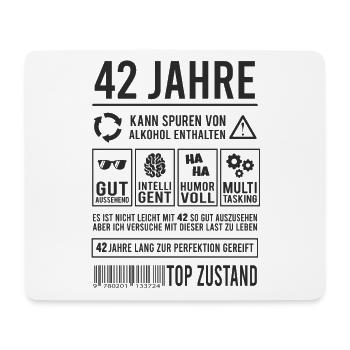 42. Geburtstag Lustiges 42 Jahre Party - Mousepad (Querformat) - Weiß - Vorne