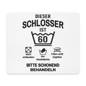 60. Geburtstag Schlosser Lustig 60 Jahre - Mousepad (Querformat) - Weiß - Vorne