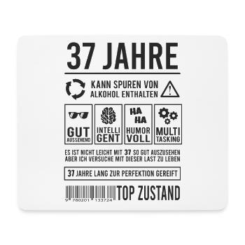 37. Geburtstag Lustiges 37 Jahre Party - Mousepad (Querformat) - Weiß - Vorne