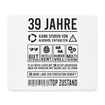 39. Geburtstag Männer Frauen Lustig 39 Jahre - Mousepad (Querformat) - Weiß - Vorne