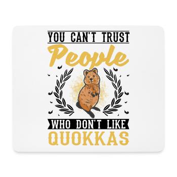Quokka Geschenk Kurzschwanzkänguru - Mousepad (Querformat) - Weiß - Vorne