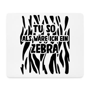 Zebra Kostüm Zebrastreifen Verkleidung - Mousepad (Querformat) - Weiß - Vorne