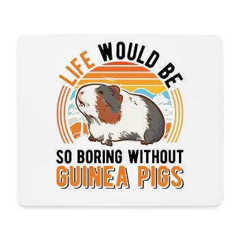 Meerschweinchen Geschenk Guinea Pig - Mousepad (Querformat) - Weiß - Vorne