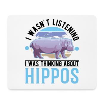 Hippo Gift Hippo Hippo - Mouse Pad (horizontal) - white - Front