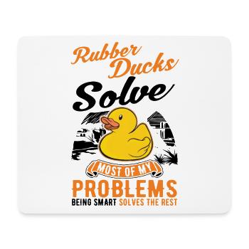 Rubber Duck Gift Squeaky Duck Bathing Duck - Mouse Pad (horizontal) - white - Front