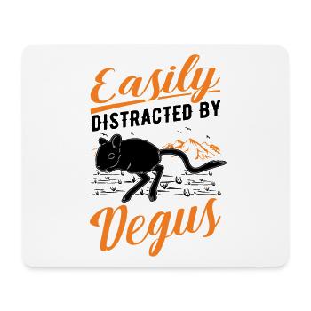 Easily distracted by Degus - Mouse Pad (horizontal) - white - Front