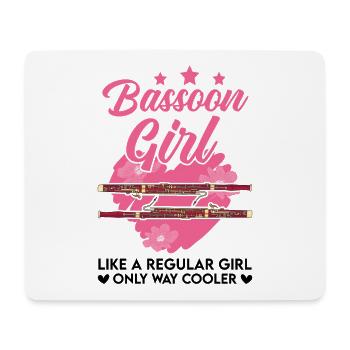 Bassoon Girl Bassoonist Bassoon Player - Mouse Pad (horizontal) - white - Front