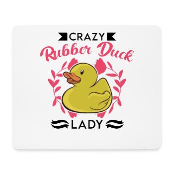 Crazy Rubber Duck Lady Gummiente - Mouse Pad (horizontal) - white - Front