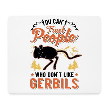 Gerbil Geschenk Rennratte Rennmaus - Mousepad (Querformat) - Weiß - Vorne