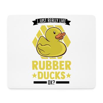 J’aime vraiment Rubber Ducks Rubber Duck - Tapis de souris (format paysage) - blanc - Devant
