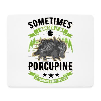 Amateur de porc-épic Porcupine - Tapis de souris (format paysage) - blanc - Devant