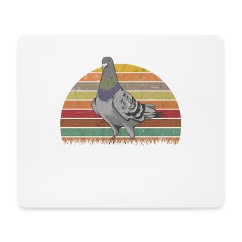 Pigeon Rétro Pigeon Fancier Vintage - Tapis de souris (format paysage) - blanc - Devant