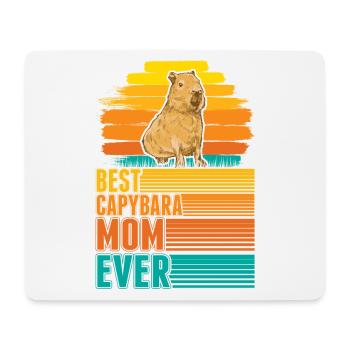 Best Capybara Mom Ever Wasserschwein Mama - Mousepad (Querformat) - Weiß - Vorne