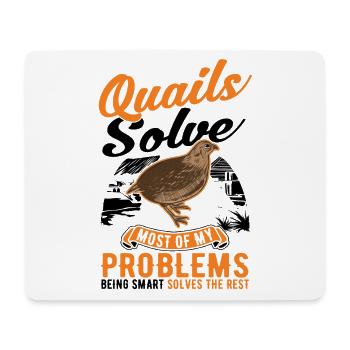 Quail Gift Quail Breeder - Mouse Pad (horizontal) - white - Front