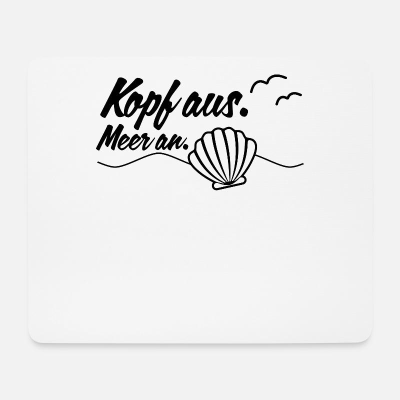 Muschel Maritime Meer Segeln - Mousepad (Querformat) - Weiß