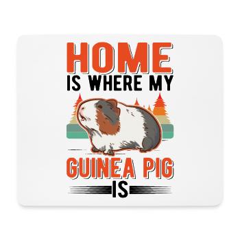 Meerschweinchen Zuhause Guinea Pig - Mousepad (Querformat) - Weiß - Vorne