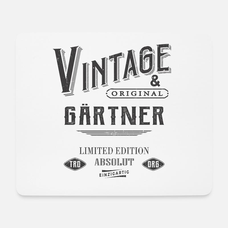 Gärtner Vintage - Mousepad (Querformat) - Weiß
