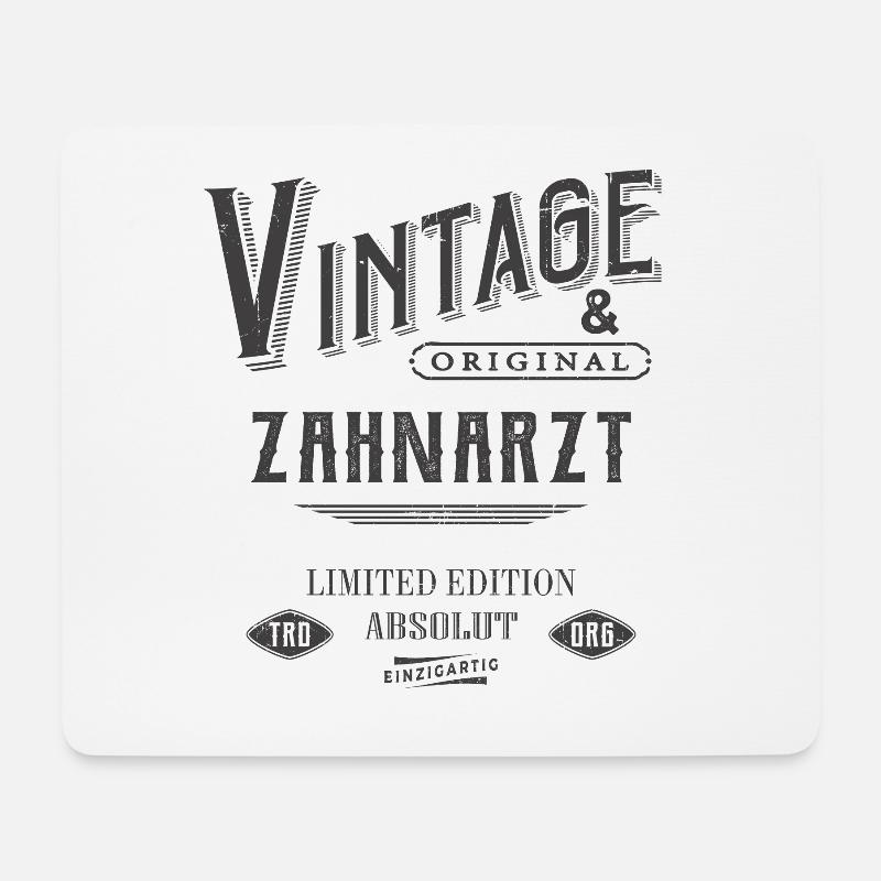 Zahnarzt Vintage - Mousepad (Querformat) - Weiß